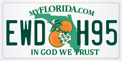 FL license plate EWDH95