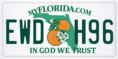 FL license plate EWDH96
