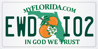 FL license plate EWDI02