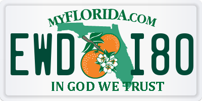 FL license plate EWDI80