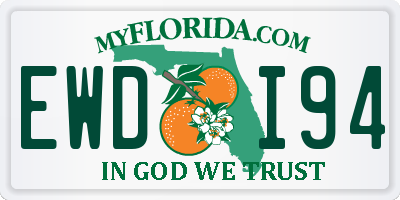 FL license plate EWDI94