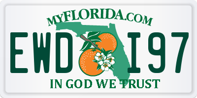 FL license plate EWDI97