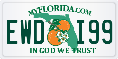 FL license plate EWDI99