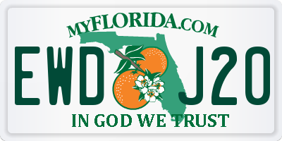 FL license plate EWDJ20