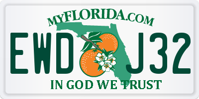 FL license plate EWDJ32