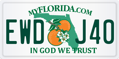 FL license plate EWDJ40