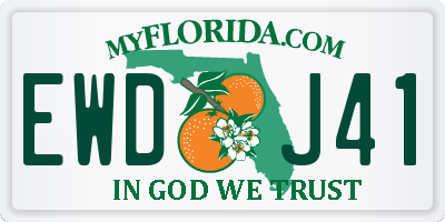 FL license plate EWDJ41