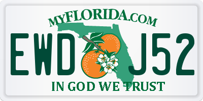 FL license plate EWDJ52