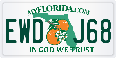 FL license plate EWDJ68