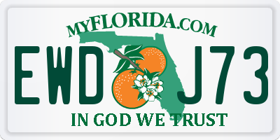 FL license plate EWDJ73
