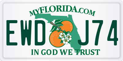 FL license plate EWDJ74