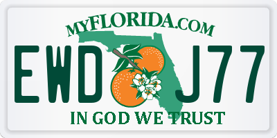 FL license plate EWDJ77