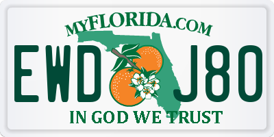 FL license plate EWDJ80