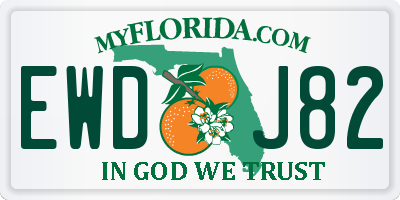 FL license plate EWDJ82