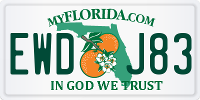 FL license plate EWDJ83