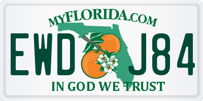 FL license plate EWDJ84