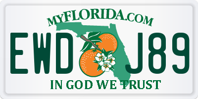 FL license plate EWDJ89