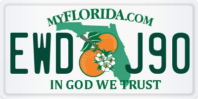 FL license plate EWDJ90