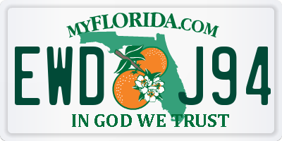 FL license plate EWDJ94
