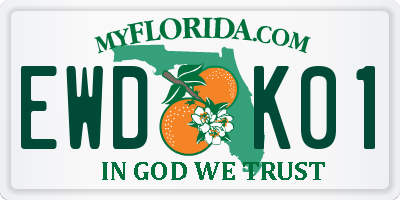 FL license plate EWDK01
