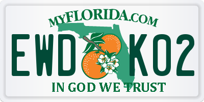 FL license plate EWDK02