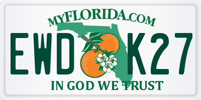 FL license plate EWDK27
