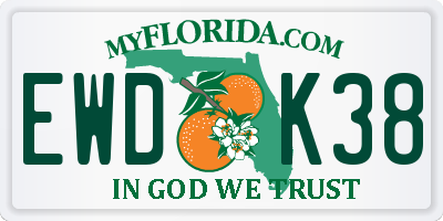 FL license plate EWDK38