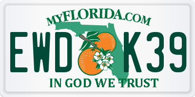FL license plate EWDK39
