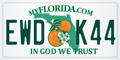FL license plate EWDK44