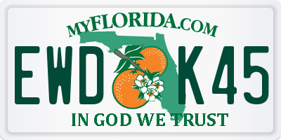 FL license plate EWDK45