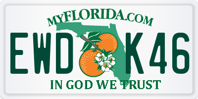 FL license plate EWDK46