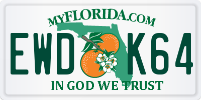 FL license plate EWDK64