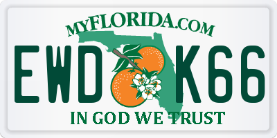 FL license plate EWDK66
