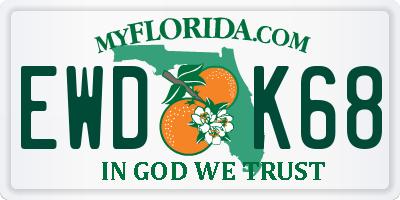 FL license plate EWDK68