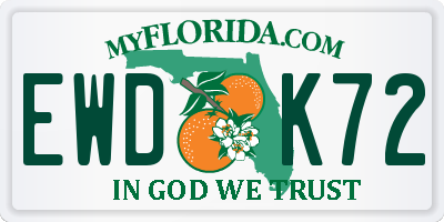 FL license plate EWDK72