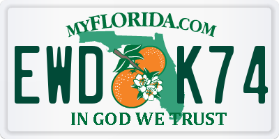 FL license plate EWDK74