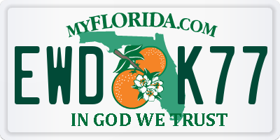 FL license plate EWDK77