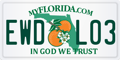 FL license plate EWDL03