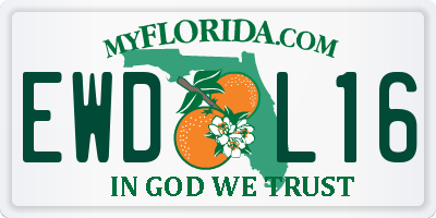 FL license plate EWDL16