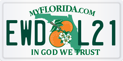 FL license plate EWDL21