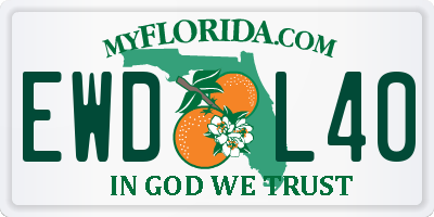 FL license plate EWDL40