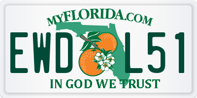 FL license plate EWDL51