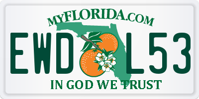 FL license plate EWDL53