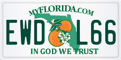 FL license plate EWDL66