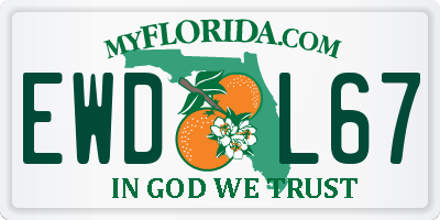FL license plate EWDL67
