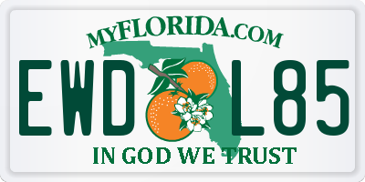 FL license plate EWDL85