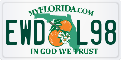FL license plate EWDL98