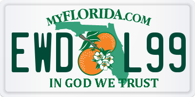 FL license plate EWDL99