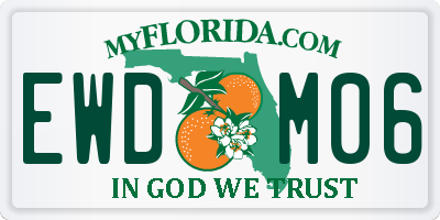 FL license plate EWDM06