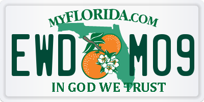 FL license plate EWDM09